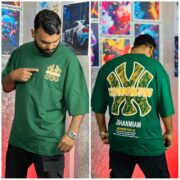 Oversize T-shirt Men Dropped Shoulder -Bottol Green | OversizeBazar
