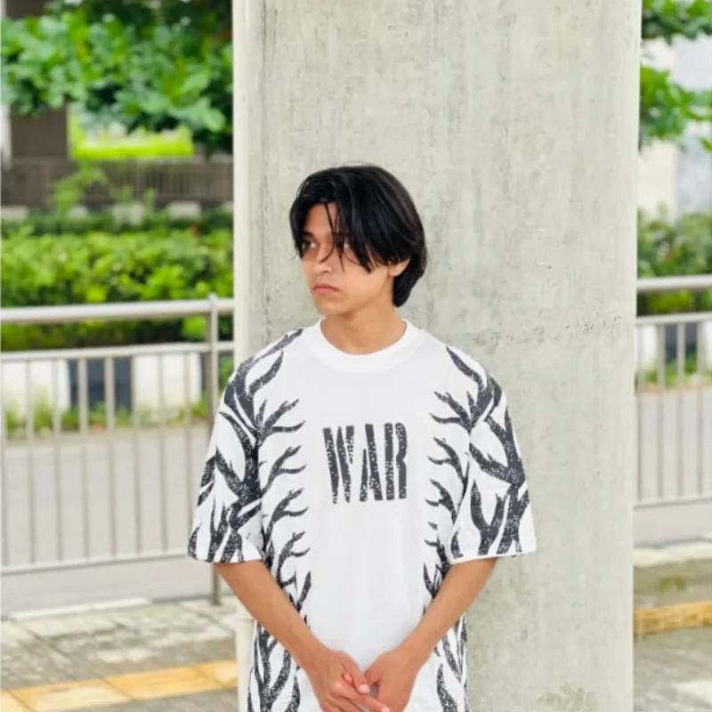 Oversize T-shirt Men’s Dropped Shoulder -White | OversizeBazar