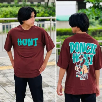 Oversize T-shirt Men’s Dropped Shoulder Short Sleeve Fitness-Maroon| OversizeBazar