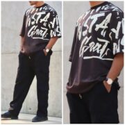 Oversize T-shirt Men Dropped Shoulder -Coffee| OversizeBazar