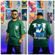 Oversize T-shirt Men Dropped Shoulder -Bottol Green | Tuhin Fashion