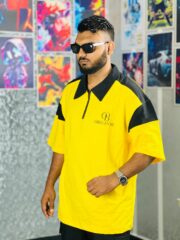 Oversize Premium Polo Shirt Dropped Shoulder - YELLOW| TUHIN FASHION