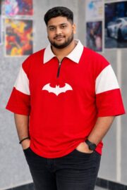 Oversize Premium Polo Shirt Dropped Shoulder - RED| TUHIN FASHION