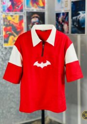 Oversize Premium Polo Shirt Dropped Shoulder - RED| TUHIN FASHION - Image 3