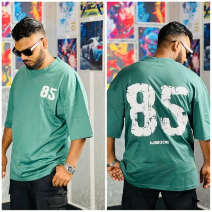 Oversize-t-shirt-men-Dropped-shoulder-Olive-Tuhin fashion-