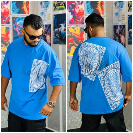 Oversize-t-shirt-men-Dropped-shoulder-Royel Blue -Tuhin fashion-