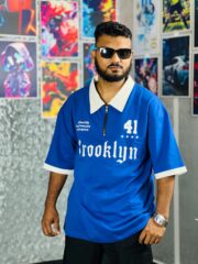 Oversize Premium Polo Shirt Dropped Shoulder - ROYAL BLUE| TUHIN FASHION - Image 4