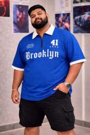 Oversize Premium Polo Shirt Dropped Shoulder - ROYAL BLUE| TUHIN FASHION