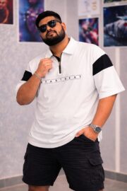 Oversize Premium Polo Shirt Dropped Shoulder - WHITE| TUHIN FASHION