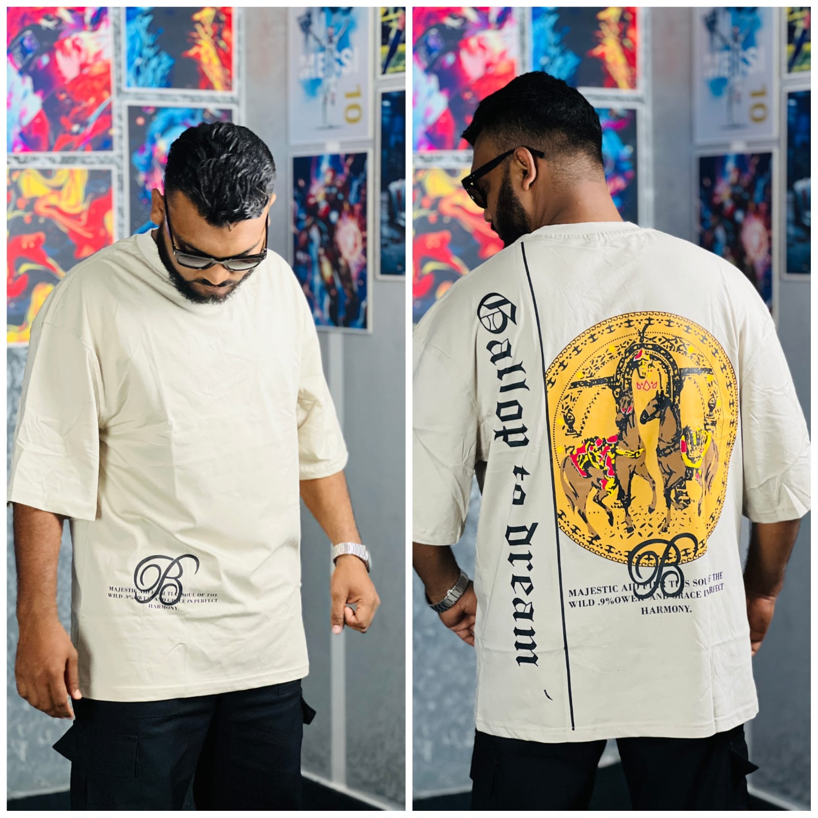 de26a402-d703-43f0-add9-2f65b21c0f48 Oversize-t-shirt-men-Dropped-shoulder-Biskit-Tuhin fashion- - Image 1