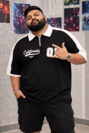 Oversize Premium Polo Shirt Dropped Shoulder - BLACK| TUHIN FASHION