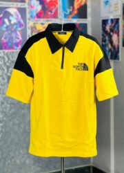 Oversize Premium Polo Shirt Dropped Shoulder - YELLOW| TUHIN FASHION - Image 3