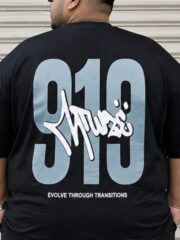 Oversize Premium Drop Shoulder T shirt  - Black | Oversize bazar - Image 4