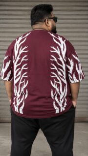 Oversize T-shirt Men’s Dropped Shoulder Short Sleeve Fitness-Coffe| OversizeBazar - Image 2