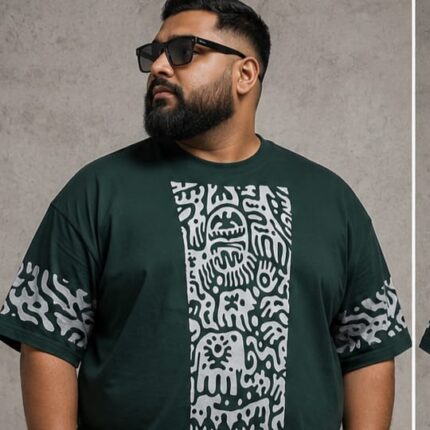 Oversize Premium Drop Shoulder T shirt  - Bottol Green | Oversize bazar
