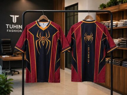 Oversize Jeesey - Black/ Red New | TUHIN FASHION